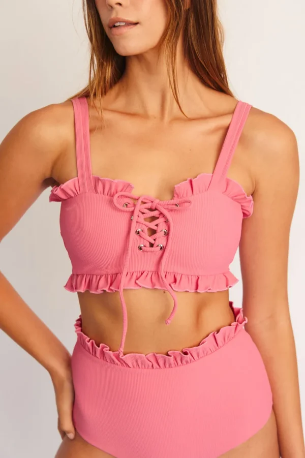Bottoms<Citrine Swim Alice Bottom // Rose (ribbed)