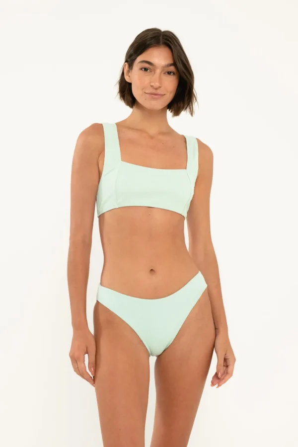 Tops<Citrine Swim Bea Top // Seafoam (ribbed)