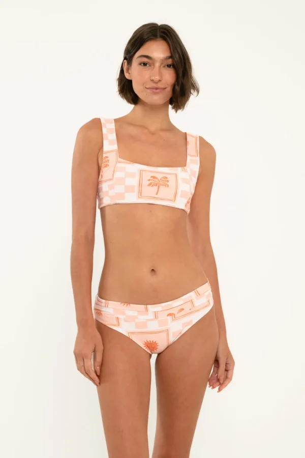 Tops<Citrine Swim Bea Top // Tile Print