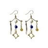 Jewelry<Citrine Swim Blue Evil Eye Chandelier Earrings