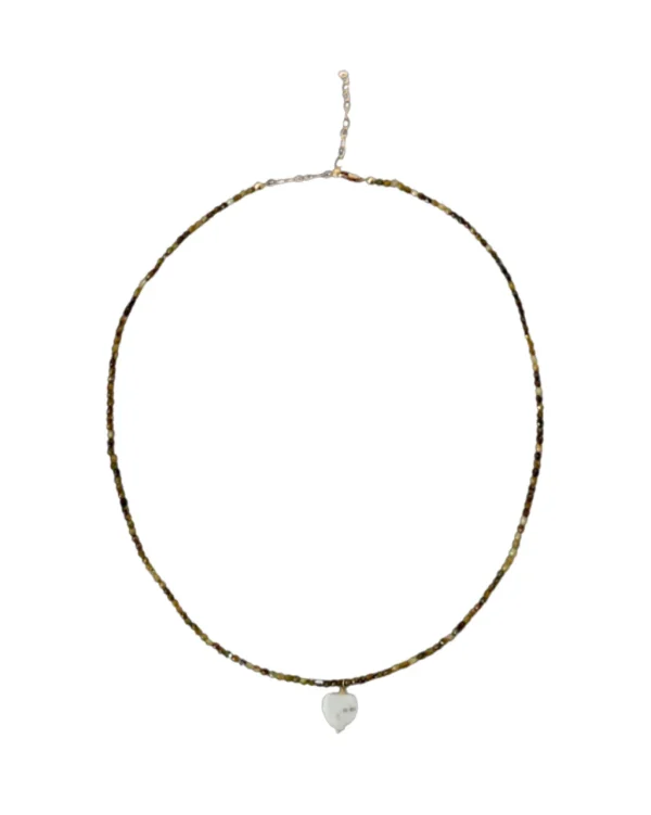 Jewelry<Citrine Swim Brown Crystal Heart Necklace