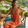 Dresses<Citrine Swim Coco Dress // Orange Floral