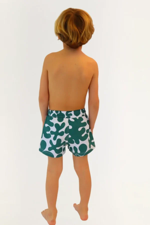 Boys | Kids<Citrine Swim Cole Boardies (kids) // Dark Green Abstract