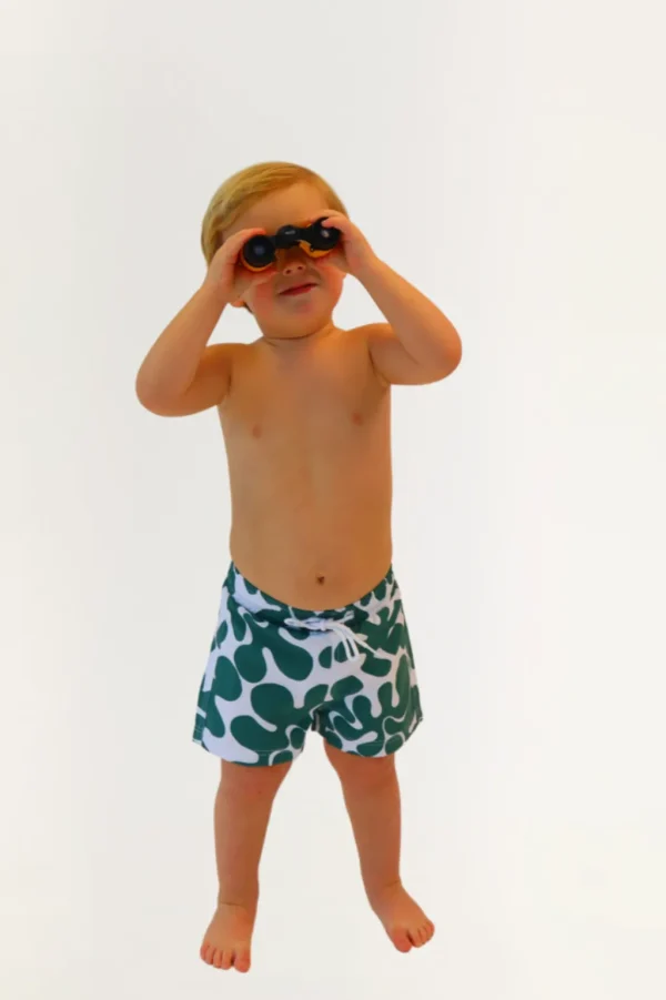 Boys | Kids<Citrine Swim Cole Boardies (kids) // Dark Green Abstract
