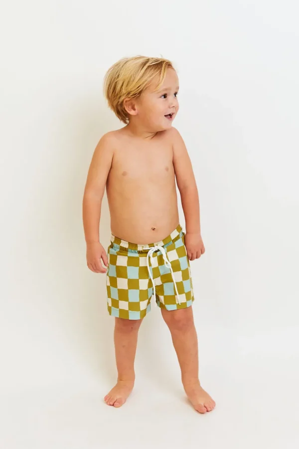 Boys | Kids<Citrine Swim Cole Boardies (kids) // Olive Picnic