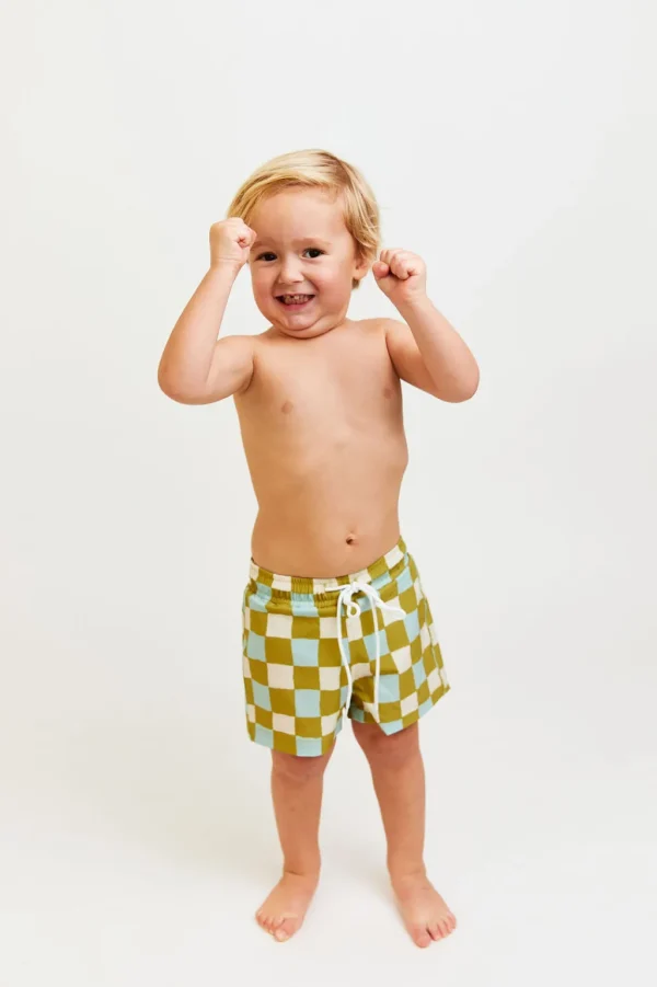 Boys | Kids<Citrine Swim Cole Boardies (kids) // Olive Picnic