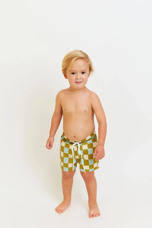 Boys | Kids<Citrine Swim Cole Boardies (kids) // Olive Picnic