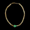Jewelry<Citrine Swim Cream Lotus Stone Necklace