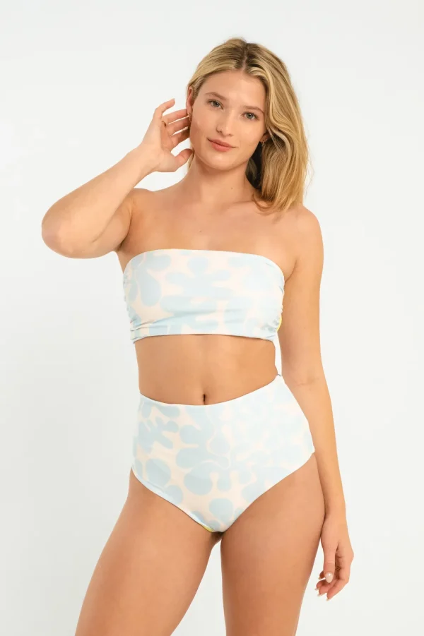 Bottoms<Citrine Swim Dakota Bottom // Blue/Green Abstract (reversible)