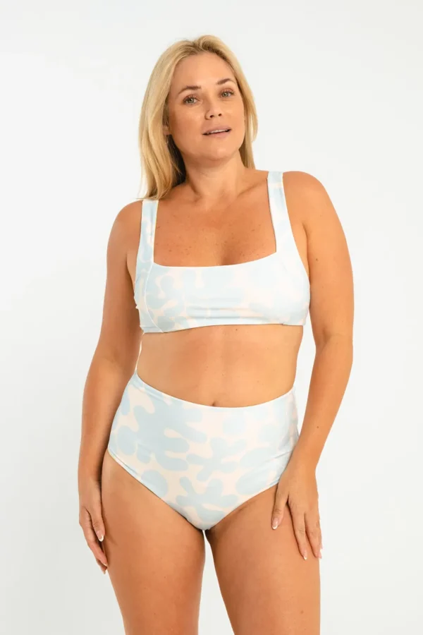 Bottoms<Citrine Swim Dakota Bottom // Blue/Green Abstract (reversible)