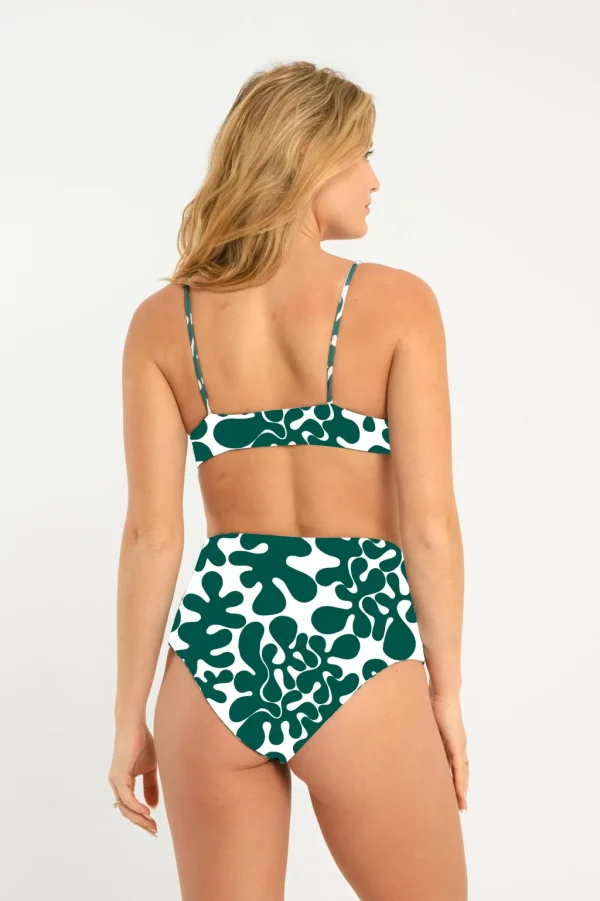Bottoms<Citrine Swim Dakota Bottom // Dark Green Abstract