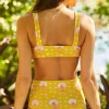 Bottoms<Citrine Swim Dakota Bottom // Orange-Olive Block Print (reversible)