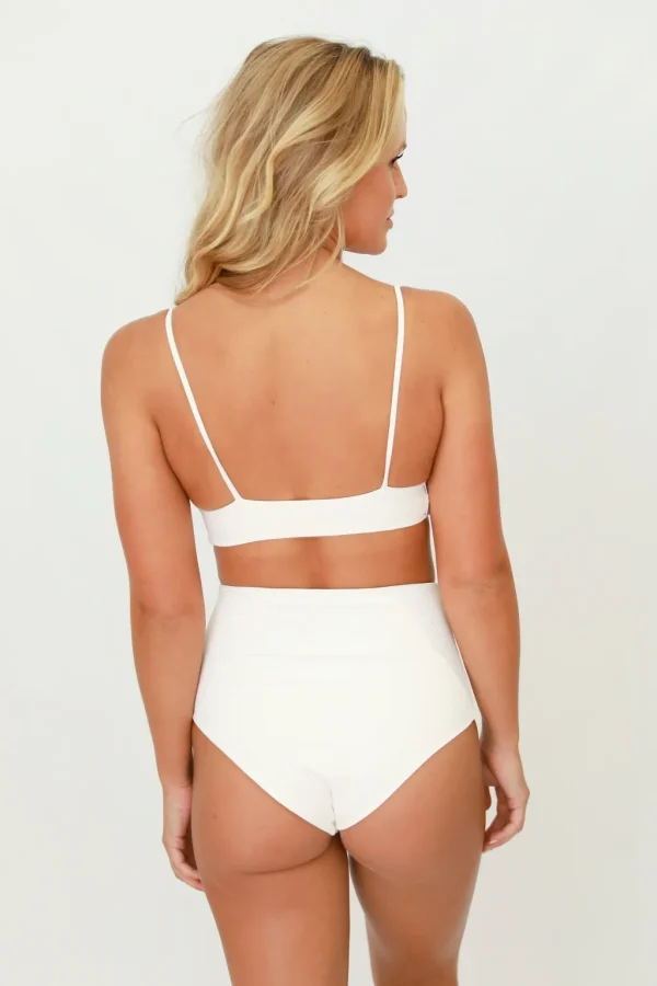 Bottoms<Citrine Swim Dakota Bottom // Pearl (ribbed)