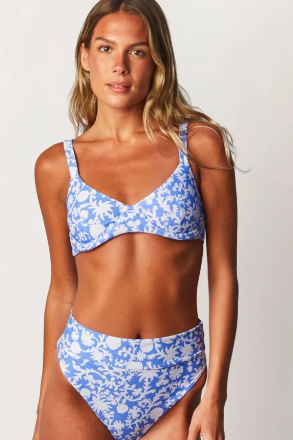 Tops<Citrine Swim Ebby Top // Blue Blooms