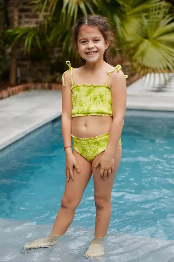 Girls | Kids<Citrine Swim Eva Bikini Set (kids) // Lime Palms