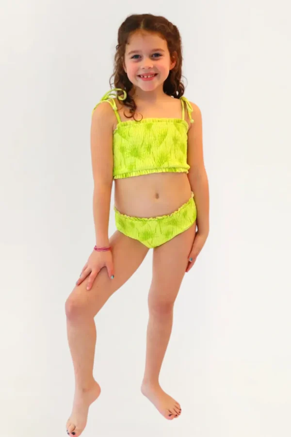 Girls | Kids<Citrine Swim Eva Bikini Set (kids) // Lime Palms