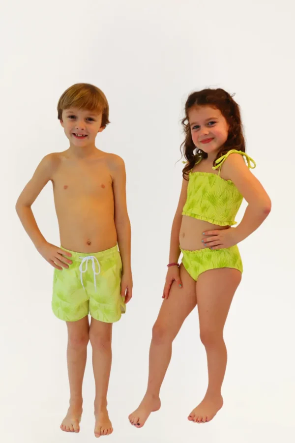 Girls | Kids<Citrine Swim Eva Bikini Set (kids) // Lime Palms
