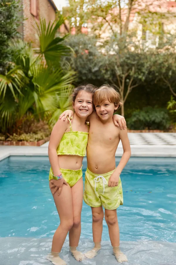 Girls | Kids<Citrine Swim Eva Bikini Set (kids) // Lime Palms