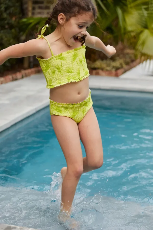 Girls | Kids<Citrine Swim Eva Bikini Set (kids) // Lime Palms