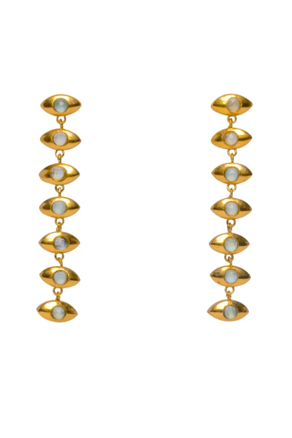 Jewelry<Citrine Swim 7 Eye Dangle Earrings