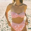 Bottoms<Citrine Swim Georgette Bottom // Tan Floral/Stripes