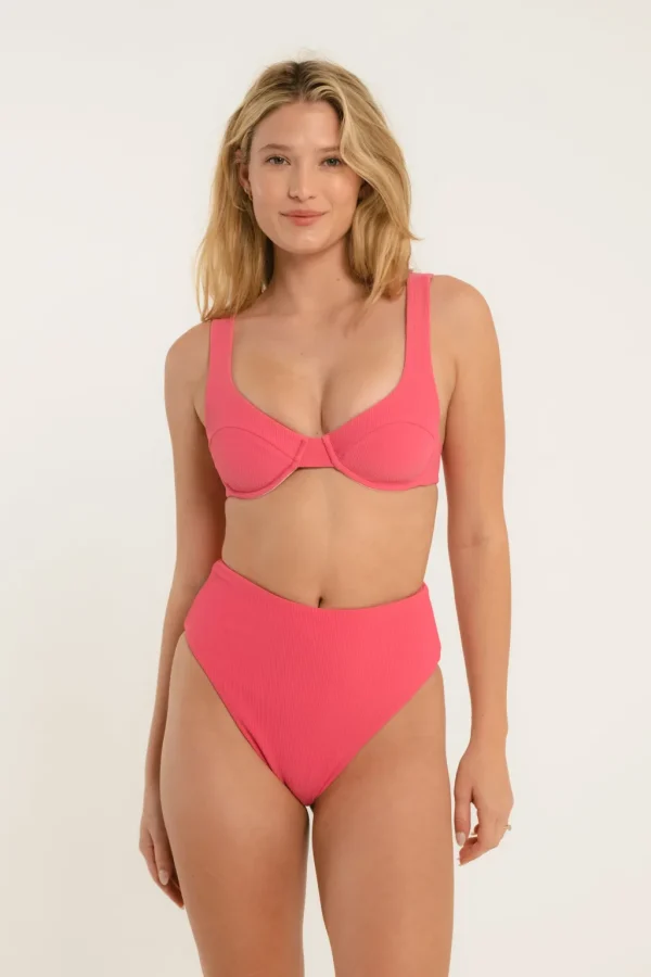 Bottoms<Citrine Swim Gigi Bottom // Rose (ribbed)