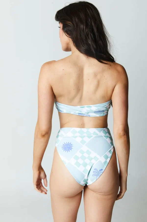 Bottoms<Citrine Swim Gigi Bottom // Sage Tile Print
