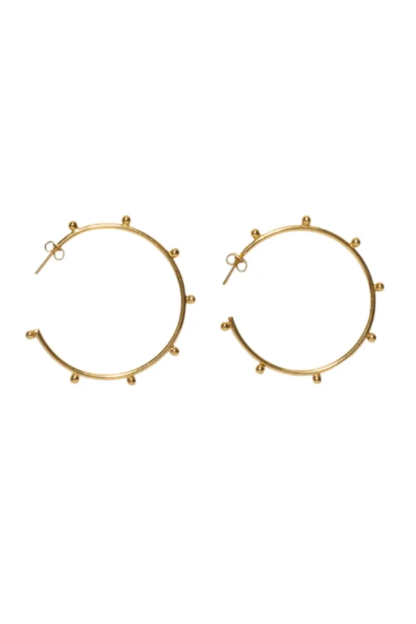 Jewelry<Citrine Swim Gold Dot Hoops