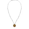 Jewelry<Citrine Swim Green String Poseidon Coin Necklace