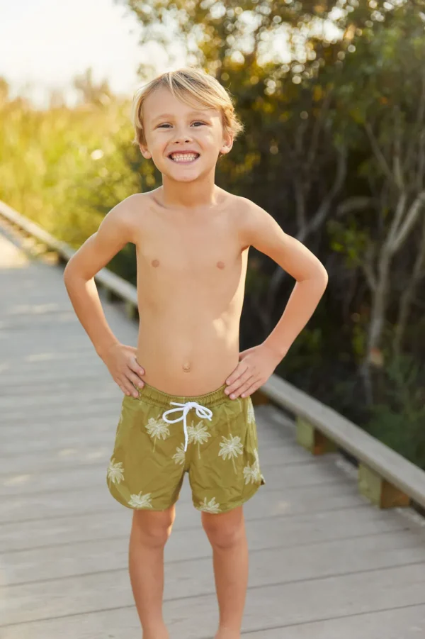 Kids | Boys<Citrine Swim Gus Boardies (kids) // Olive Palmas