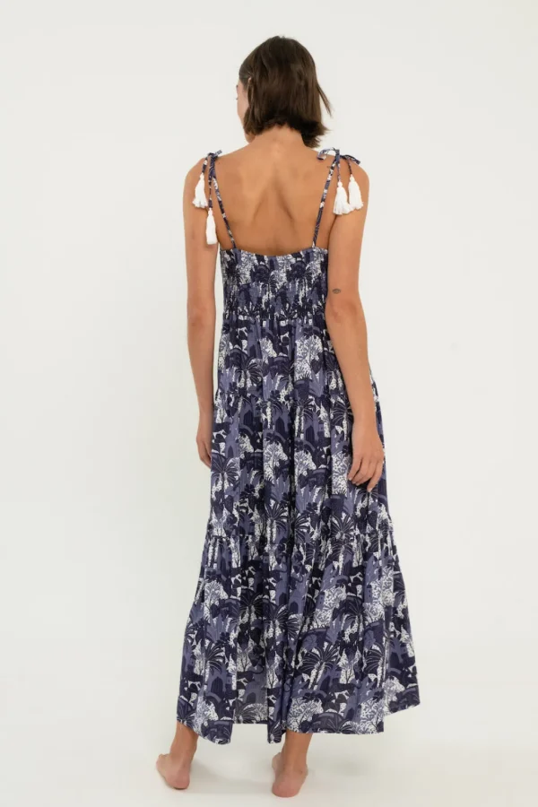 Dresses<Citrine Swim India Dress // Navy Jungle