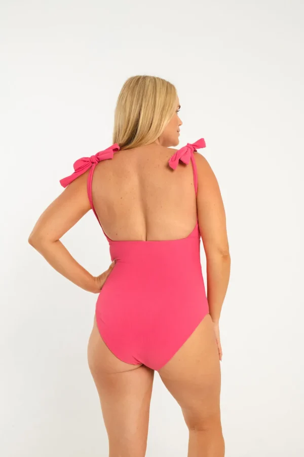 One Pieces<Citrine Swim Indie One Piece // Rose (ribbed)