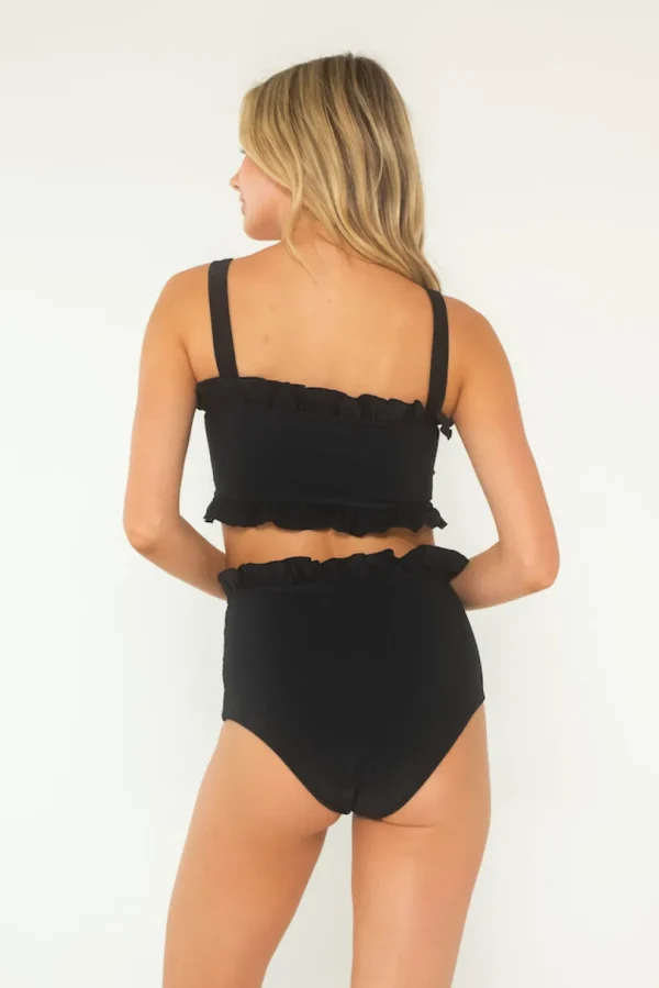 Tops<Citrine Swim Ivy Top // Black (ribbed)