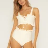 Tops<Citrine Swim Ivy Top // Ivory (diamond texture)