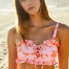 Tops<Citrine Swim Ivy Top // Orange Floral