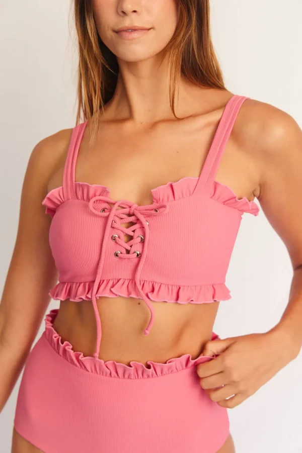 Tops<Citrine Swim Ivy Top // Rose (ribbed)