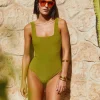 One Pieces<Citrine Swim Jenni One Piece // Olive (smocked)