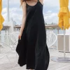 Dresses<Citrine Swim Leta Dress // Black (gauze)