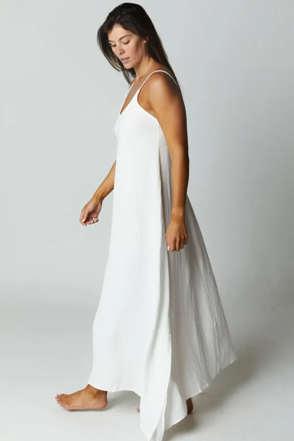 Dresses<Citrine Swim Leta Dress // White (gauze)