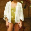Tops<Citrine Swim Lorelei Blouse // Cream Palmas