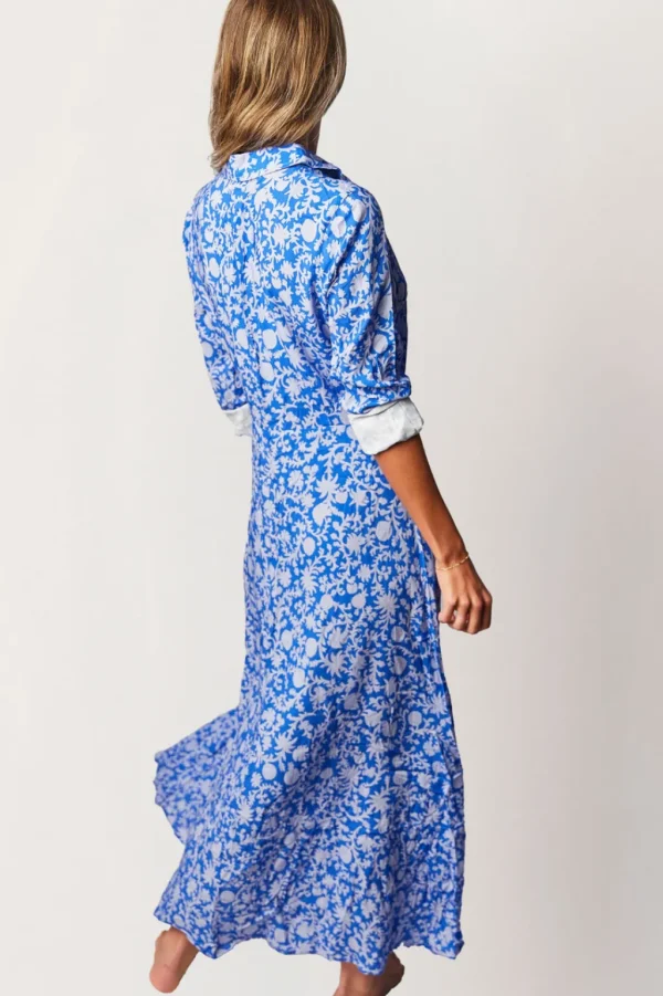 Dresses<Citrine Swim Lorena Dress // Blue Blooms