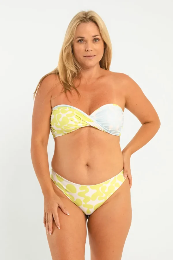 Tops<Citrine Swim Lottie Top // Blue/Green Abstract (reversible)