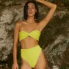 Tops<Citrine Swim Lottie Top // Citrus (ribbed)