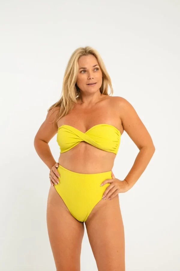 Tops<Citrine Swim Lottie Top // Citrus (ribbed)