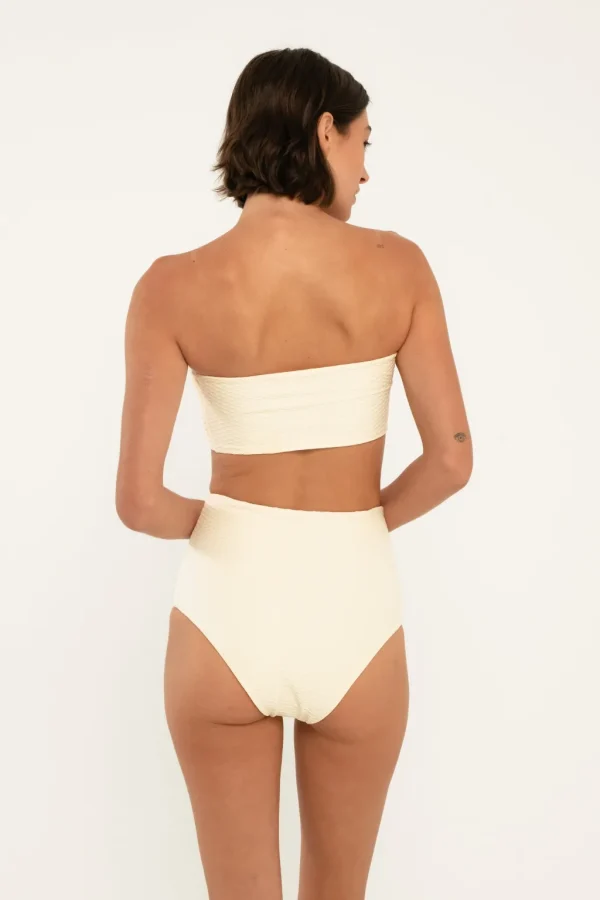 Tops<Citrine Swim Lottie Top // Ivory (diamond textured)