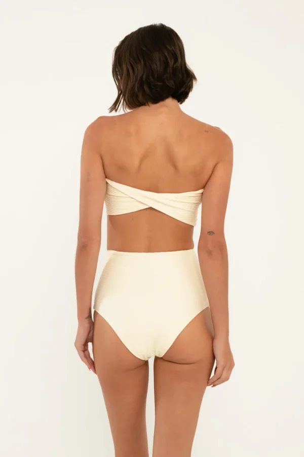 Tops<Citrine Swim Lottie Top // Ivory (diamond textured)