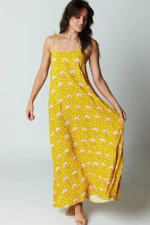 Dresses<Citrine Swim Lucy Dress // Olive Block Print