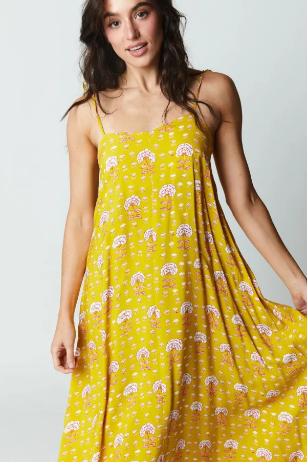 Dresses<Citrine Swim Lucy Dress // Olive Block Print