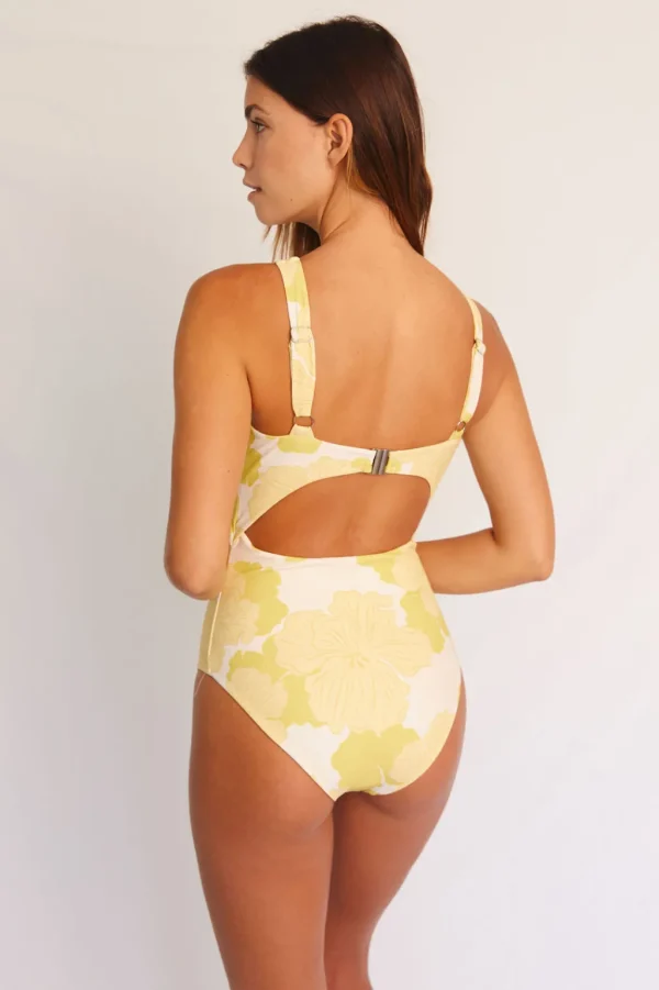 One Pieces<Citrine Swim Meli One Piece // Large Lime Floral