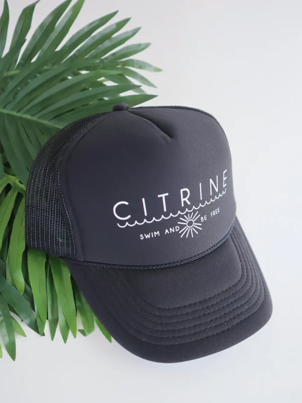 Hats<Citrine Swim Mesh Trucker Hat // Black